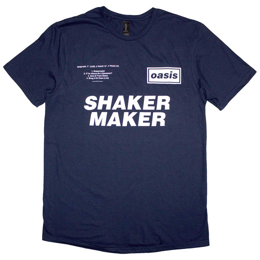 Oasis Unisex T-Shirt: Shakermaker Tracklisting