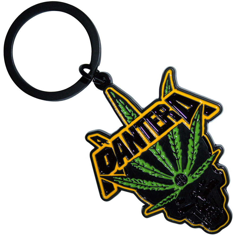 Pantera Keychain: Leaf Skull