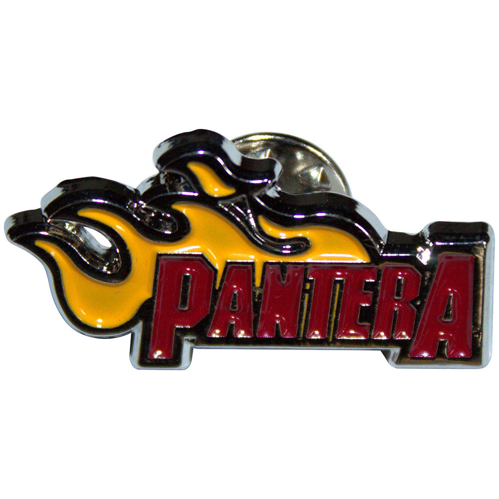 Pantera Pin Badge: Flame Logo