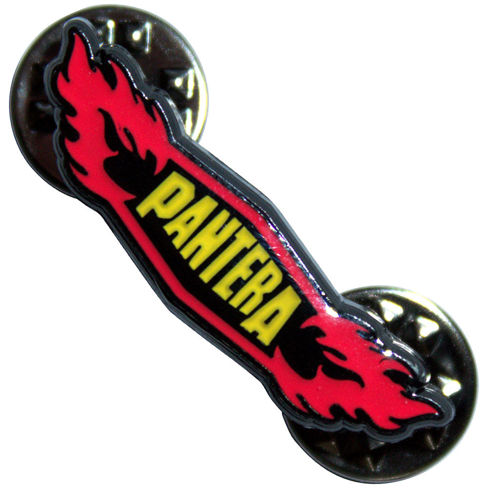 Pantera Pin Badge: Flames