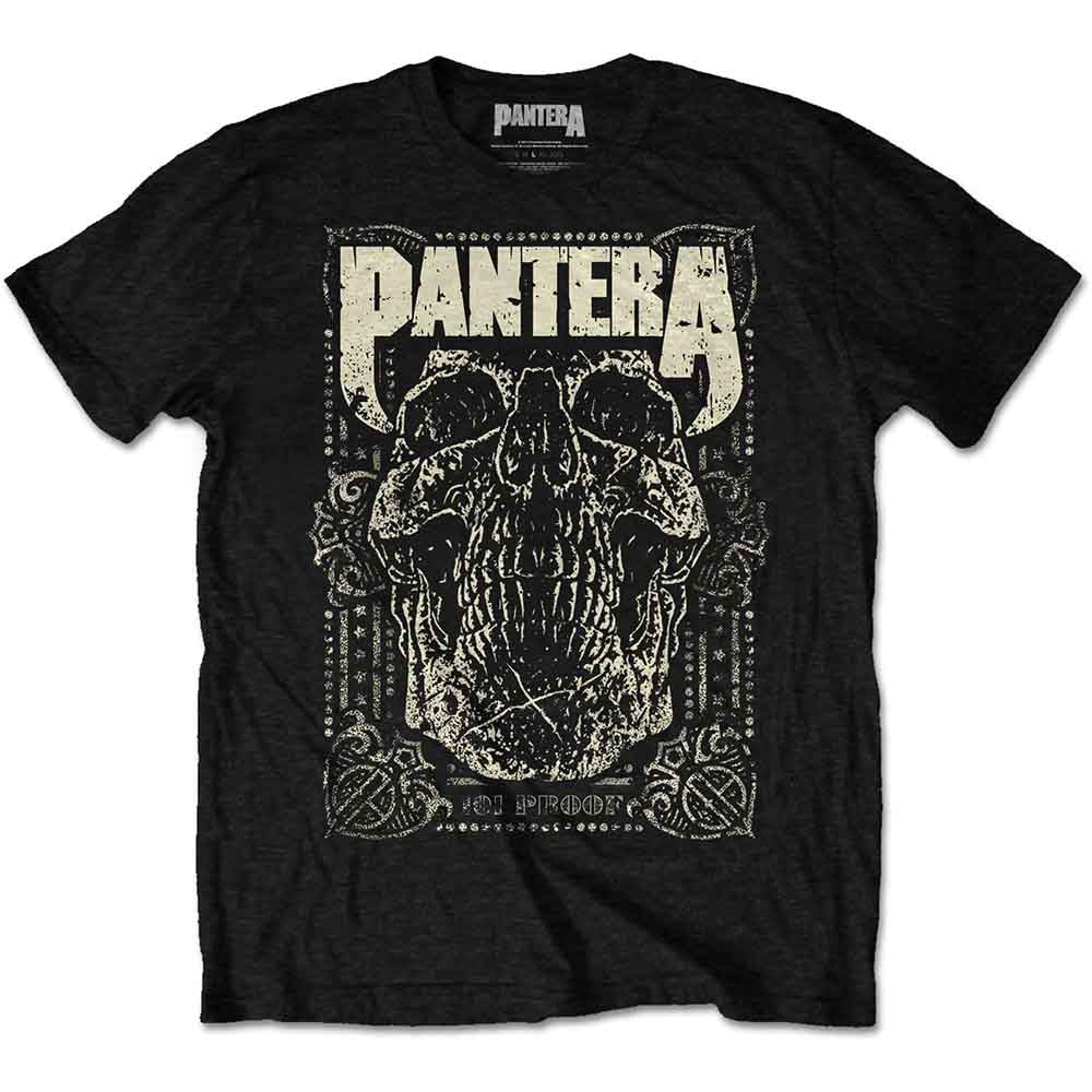 Pantera Unisex T-Shirt: 101 Proof Skull (Black)