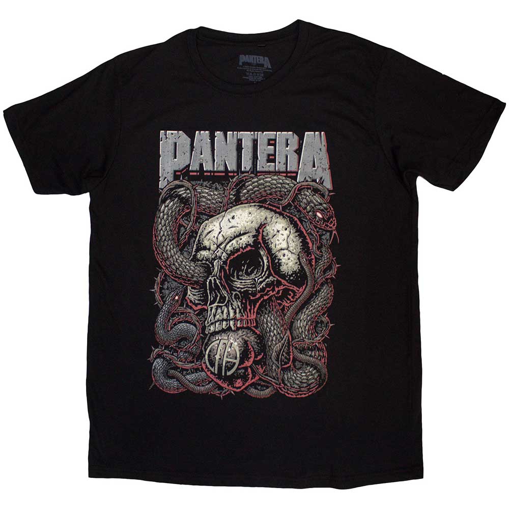 Pantera Unisex T-Shirt: Serpent Skull (Black)