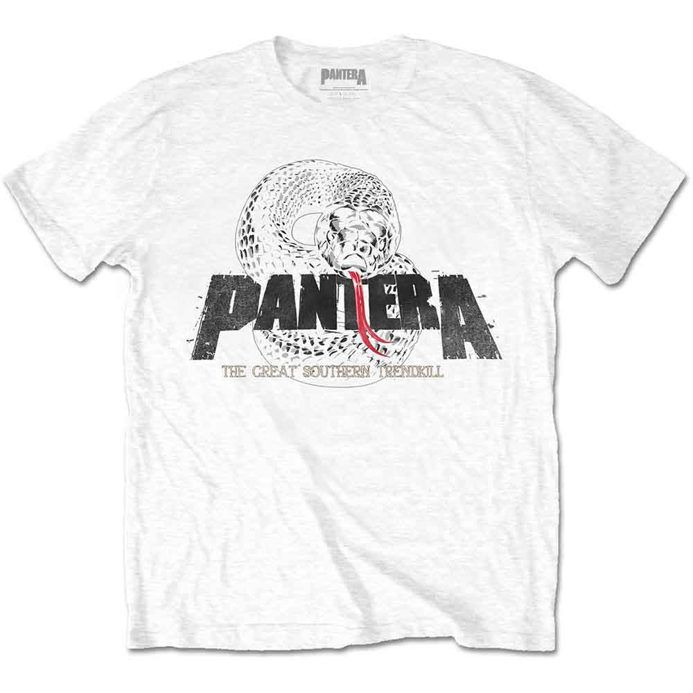 Pantera Unisex T-Shirt: Snake Logo (White)