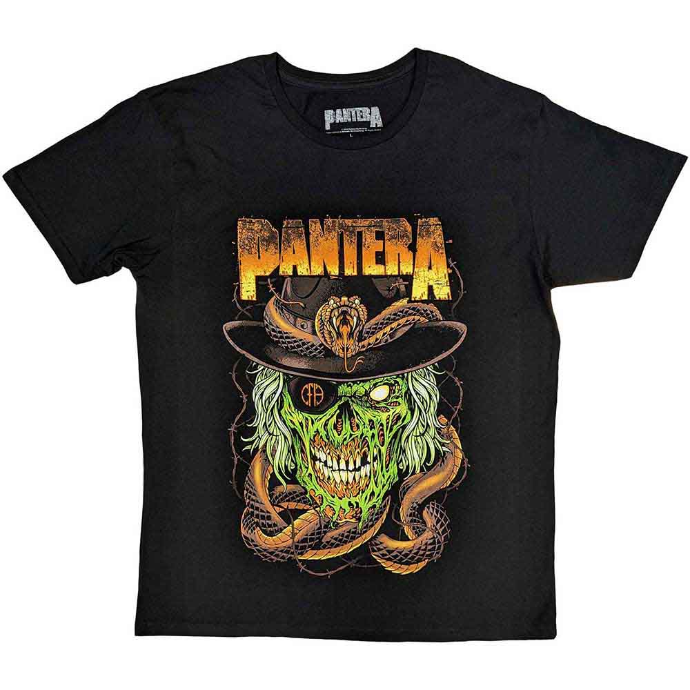 Pantera Unisex T-Shirt: Snake & Skull (Black)