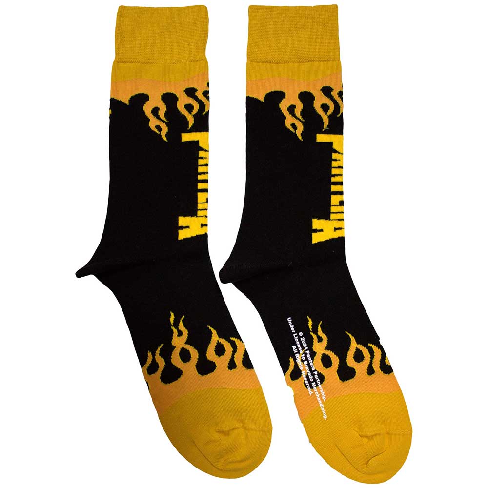 Pantera Unisex Ankle Socks: Flame (Black)