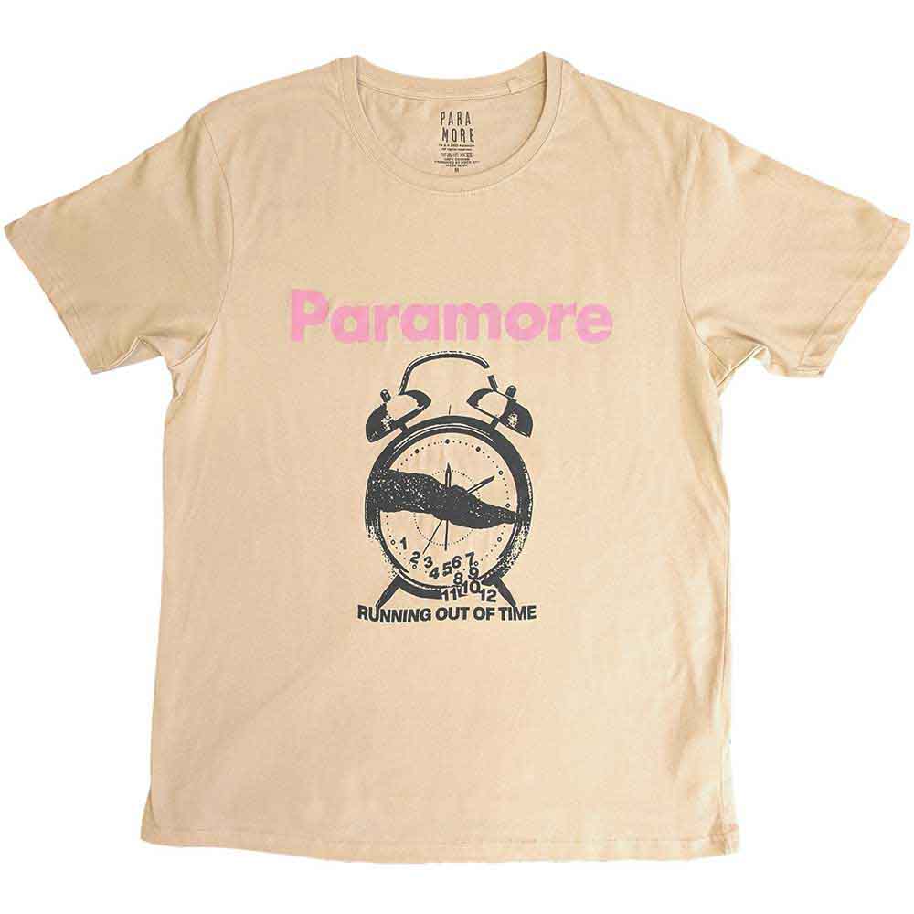 Paramore Unisex T-Shirt: Clock (Sand)