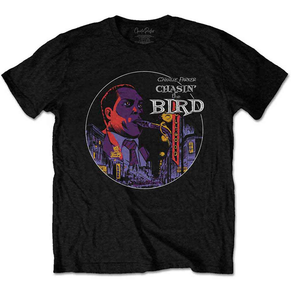 Charlie Parker Unisex T-Shirt: Chasin' The Bird Hollywood (Black)