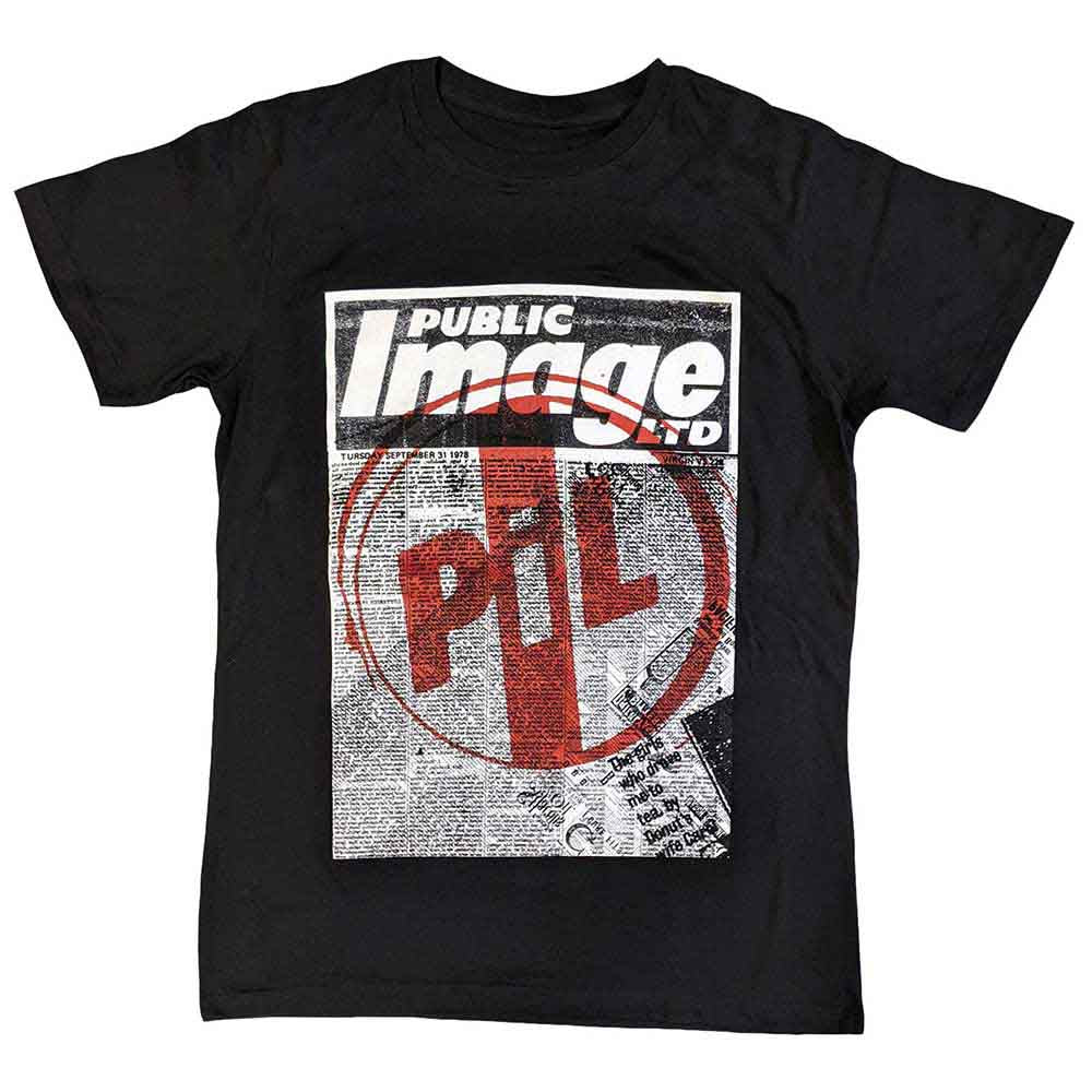 PIL (Public Image Ltd) Unisex T-Shirt: Poster (Black)