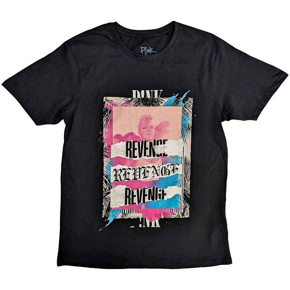 Pink Unisex T-Shirt: Revenge (Black)