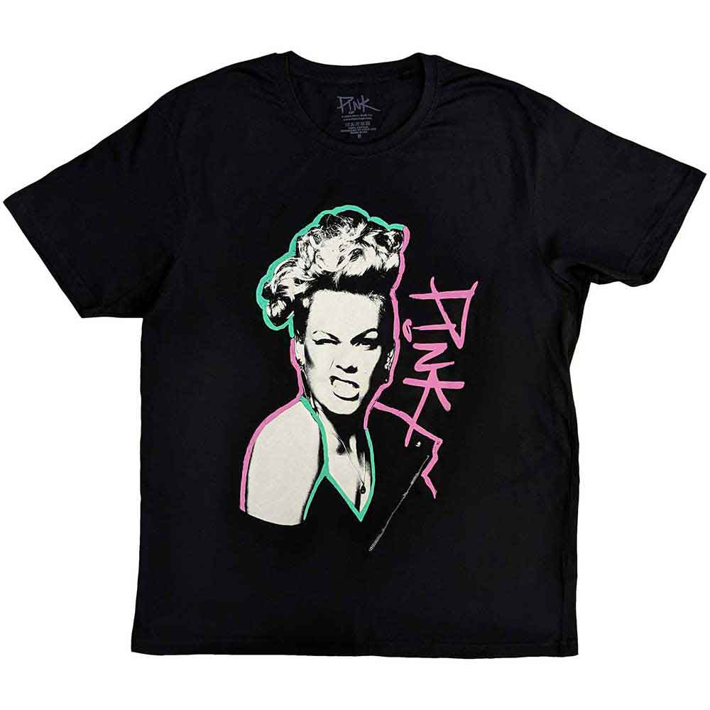 Pink Unisex T-Shirt: Paint Pen (Black)