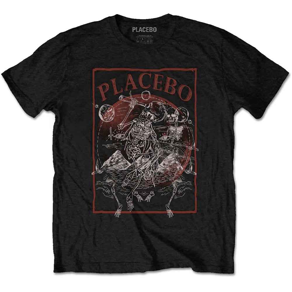 Placebo Unisex T-Shirt: Astro Skeletons (Black)