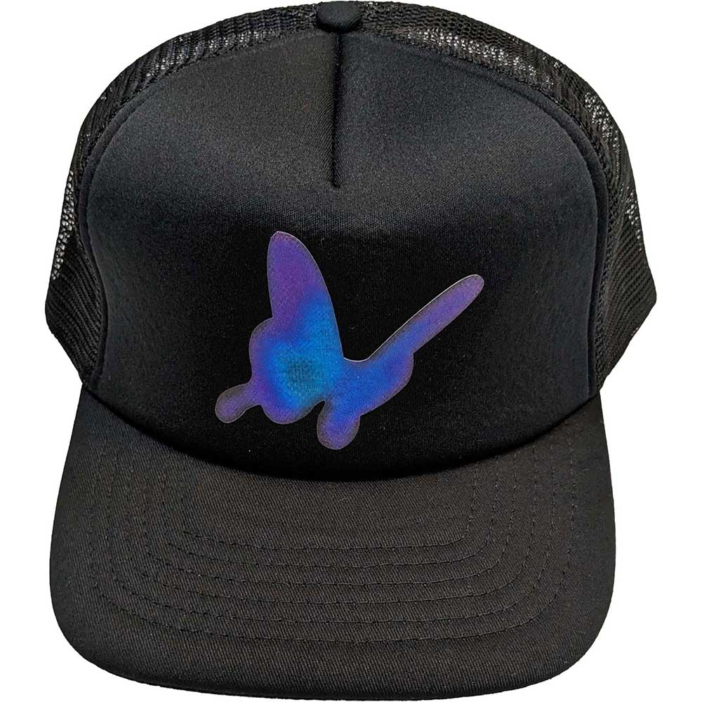 Post Malone Unisex Mesh-Back Cap: Butterfly (Black) (Ex-Tour)