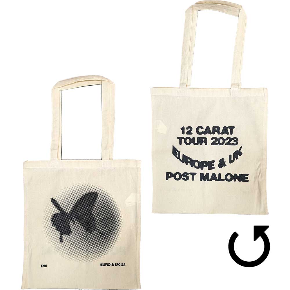 Post Malone  Cotton Tote Bag: Spotlight 2023 Tour (Natural) (Back Print & Ex-Tour)