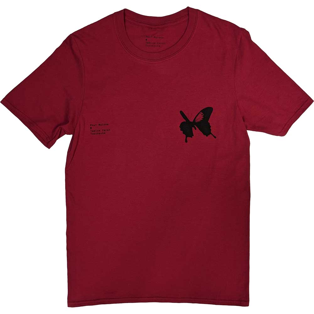 Post Malone Unisex T-Shirt: Twelve Carat (Red) (Ex-Tour)