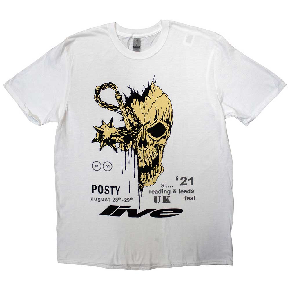 Post Malone Unisex T-Shirt: Leeds & Reading (White) (Ex-Tour)