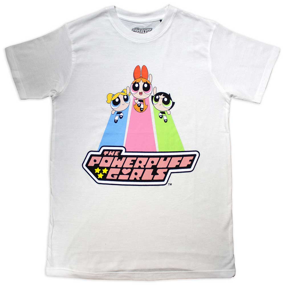 Power Puff Girls Unisex T-Shirt: Catch Flight (White)