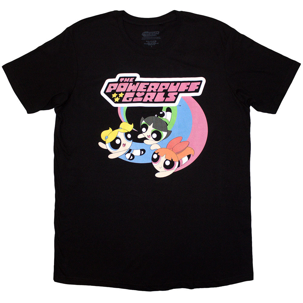 Cartoon Network Unisex T-Shirt: Trio Flying Logo (Black)