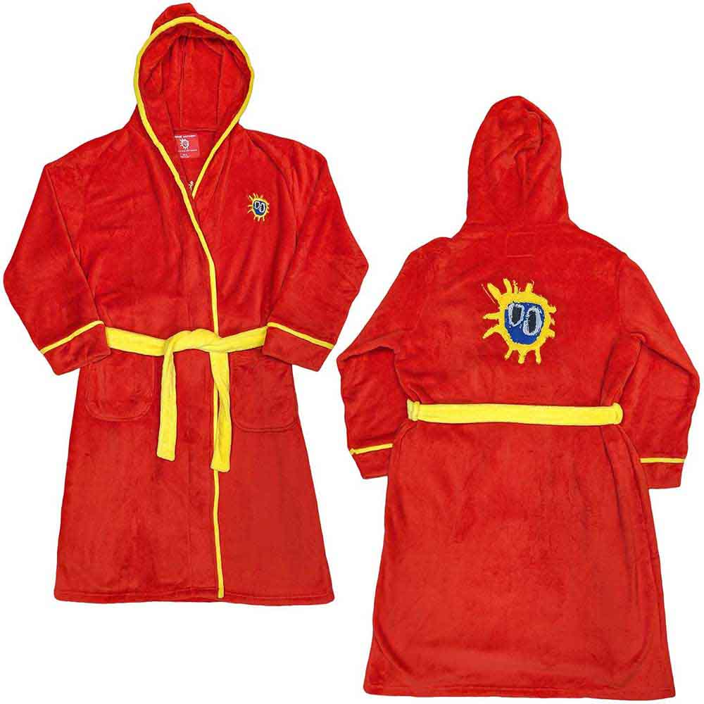 Primal Scream Unisex Bathrobe: Screamadelica (Red & Yellow) (Back Print)