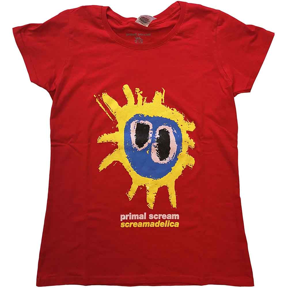 Primal Scream Ladies T-Shirt: Screamadelica (Red)