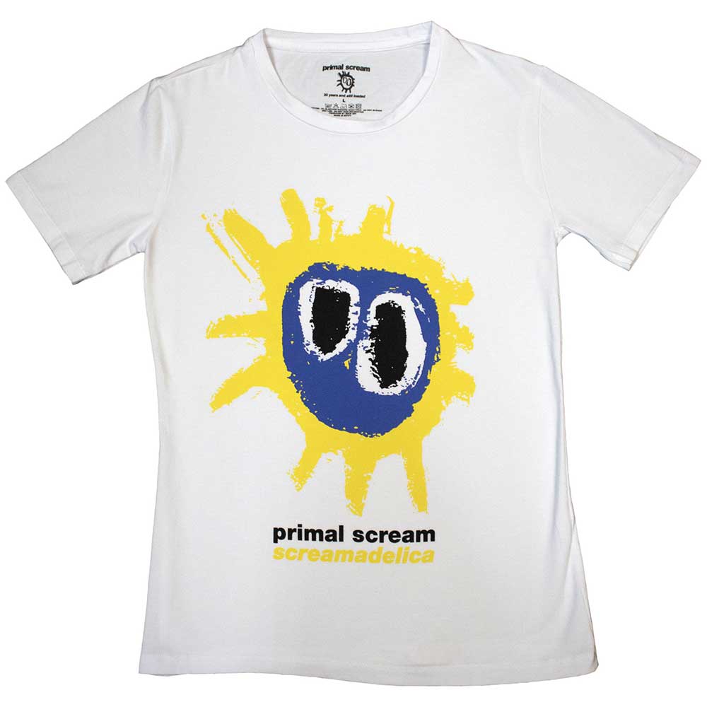 Primal Scream Ladies T-Shirt: Screamadelica (White)