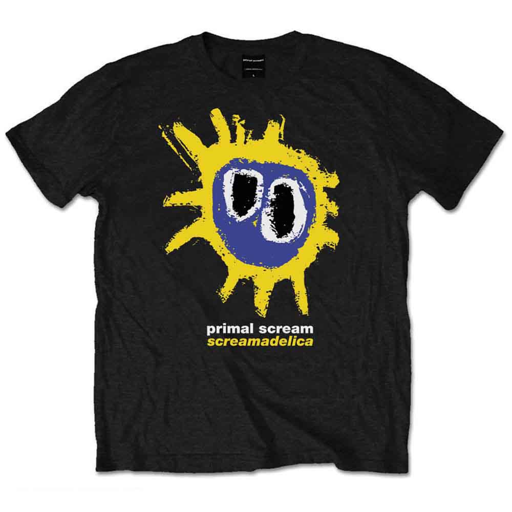 Primal Scream Unisex T-Shirt: Screamadelica Yellow (Black)