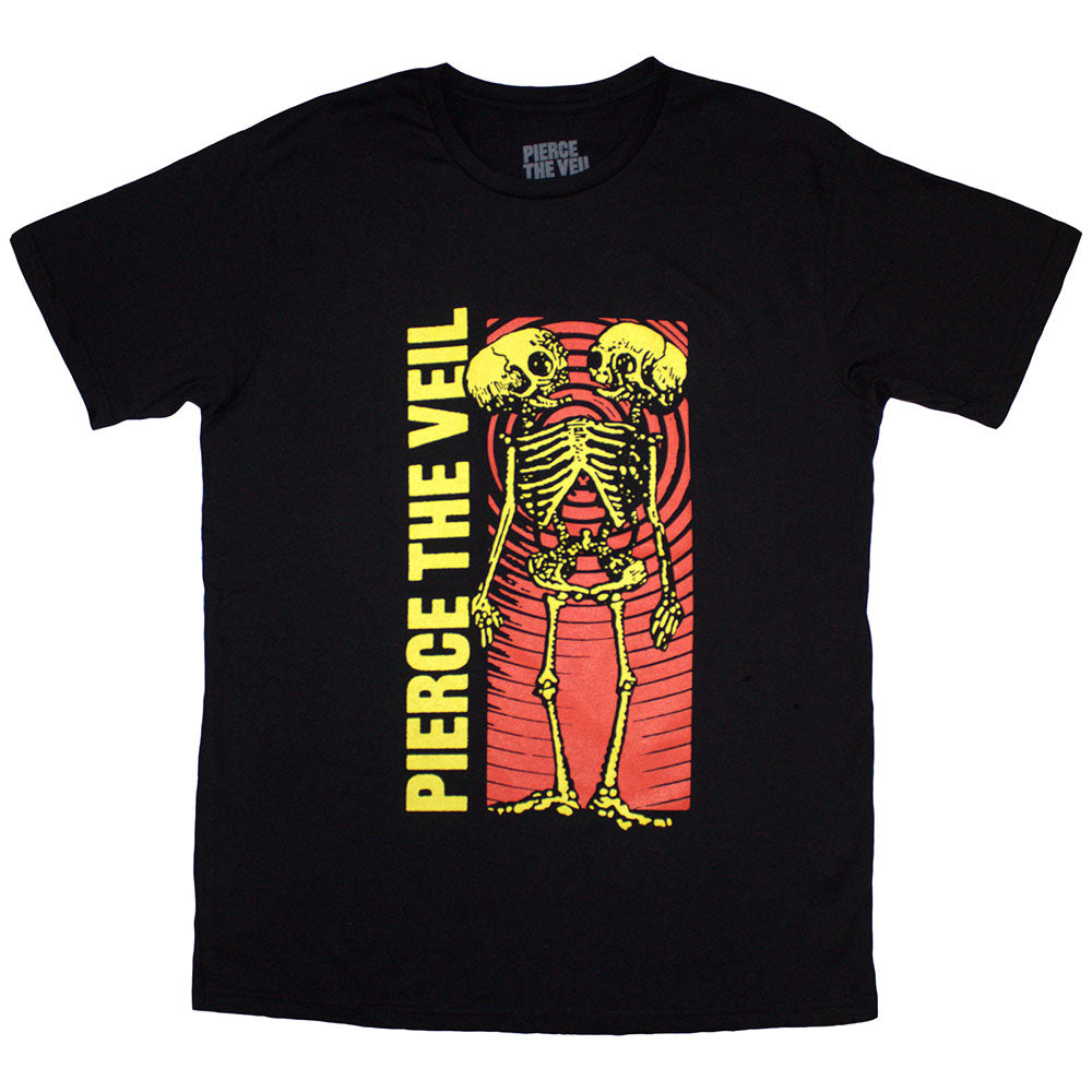 Pierce The Veil Unisex T-Shirt: Wavy Skeleton (Black)