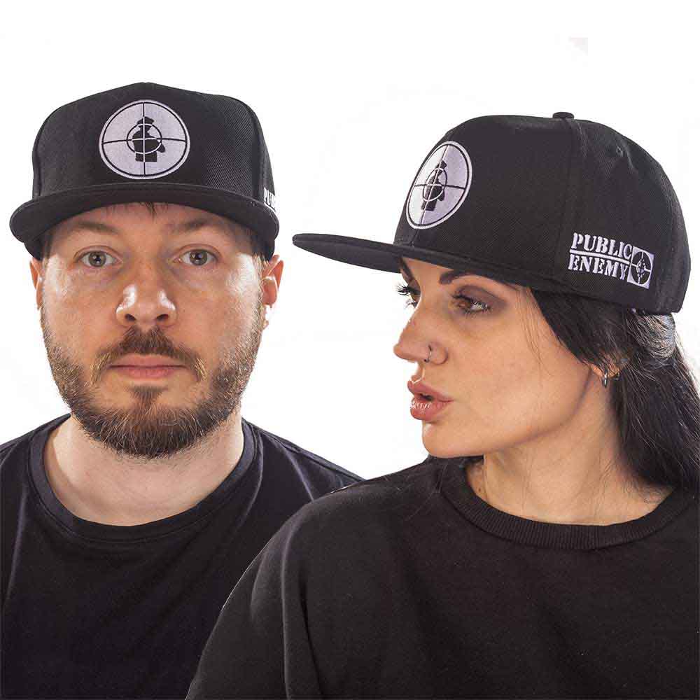 Public Enemy Unisex Snapback Cap: Solid Target (Black)