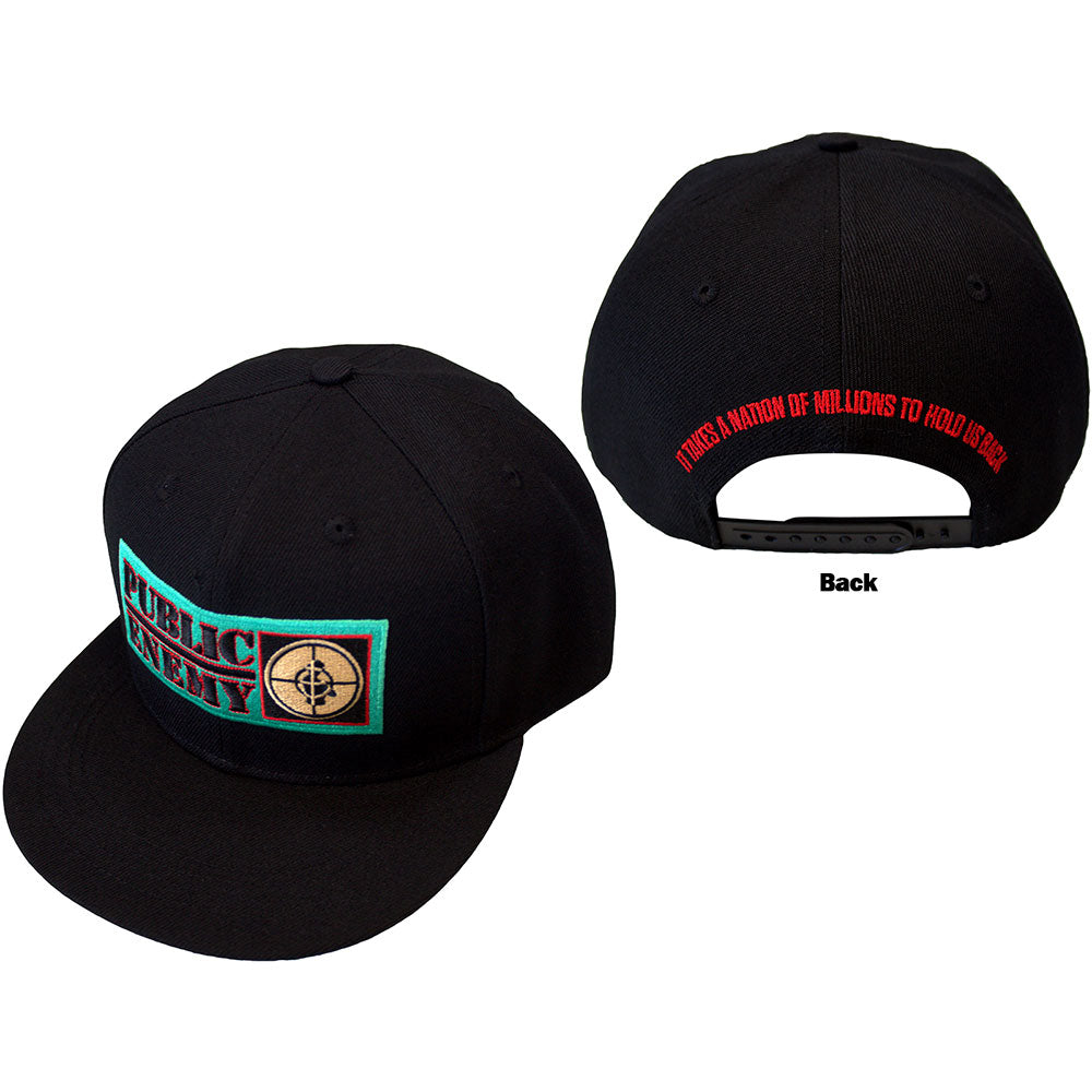 Public Enemy Unisex Snapback Cap: It Takes A Nation (Black) (Back Print)