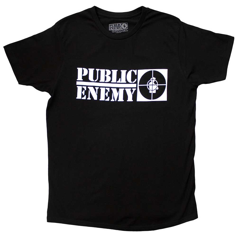 Public Enemy Unisex T-Shirt: Crosshairs Logo (Black)