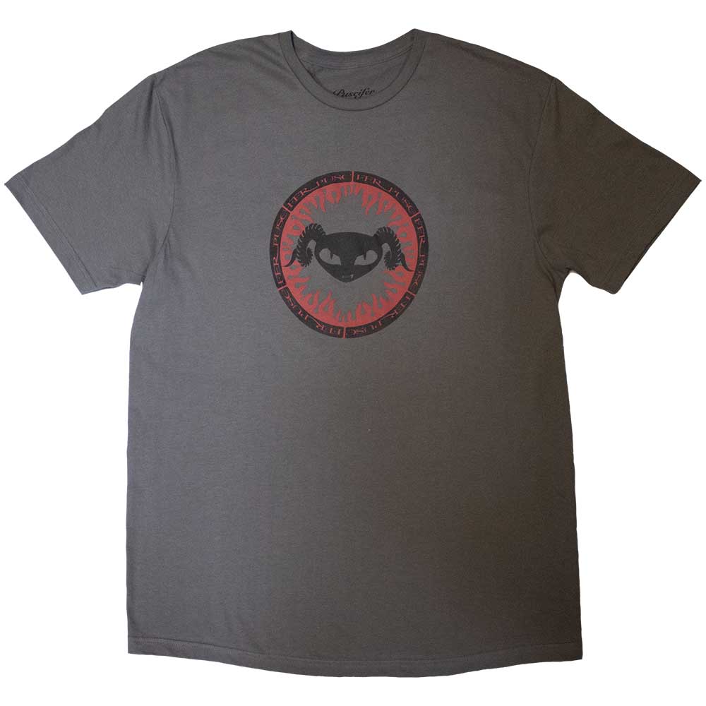 Puscifer Unisex T-Shirt: Flame Logo (Charcoal Grey)