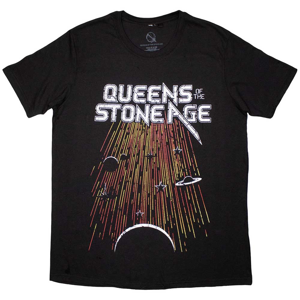Queens Of The Stone Age Unisex T-Shirt: Meteor Shower (Black)