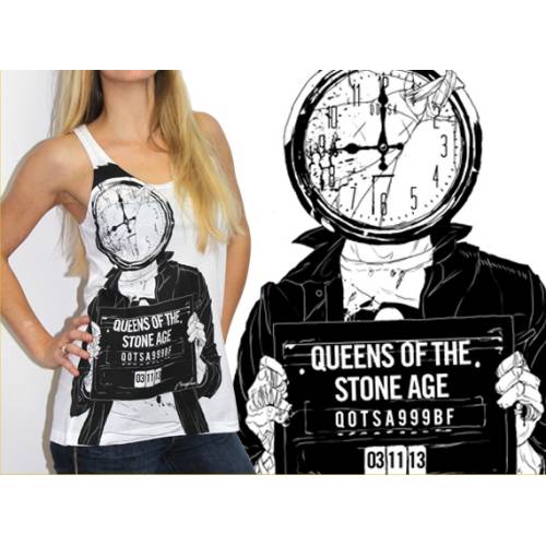 Mugshot Ladies Vest T-Shirt | Queens Of The Stone Age