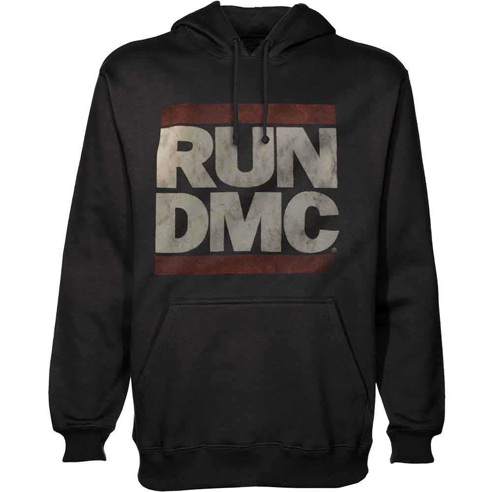 Run DMC Unisex Pullover Hoodie: Logo (Black)