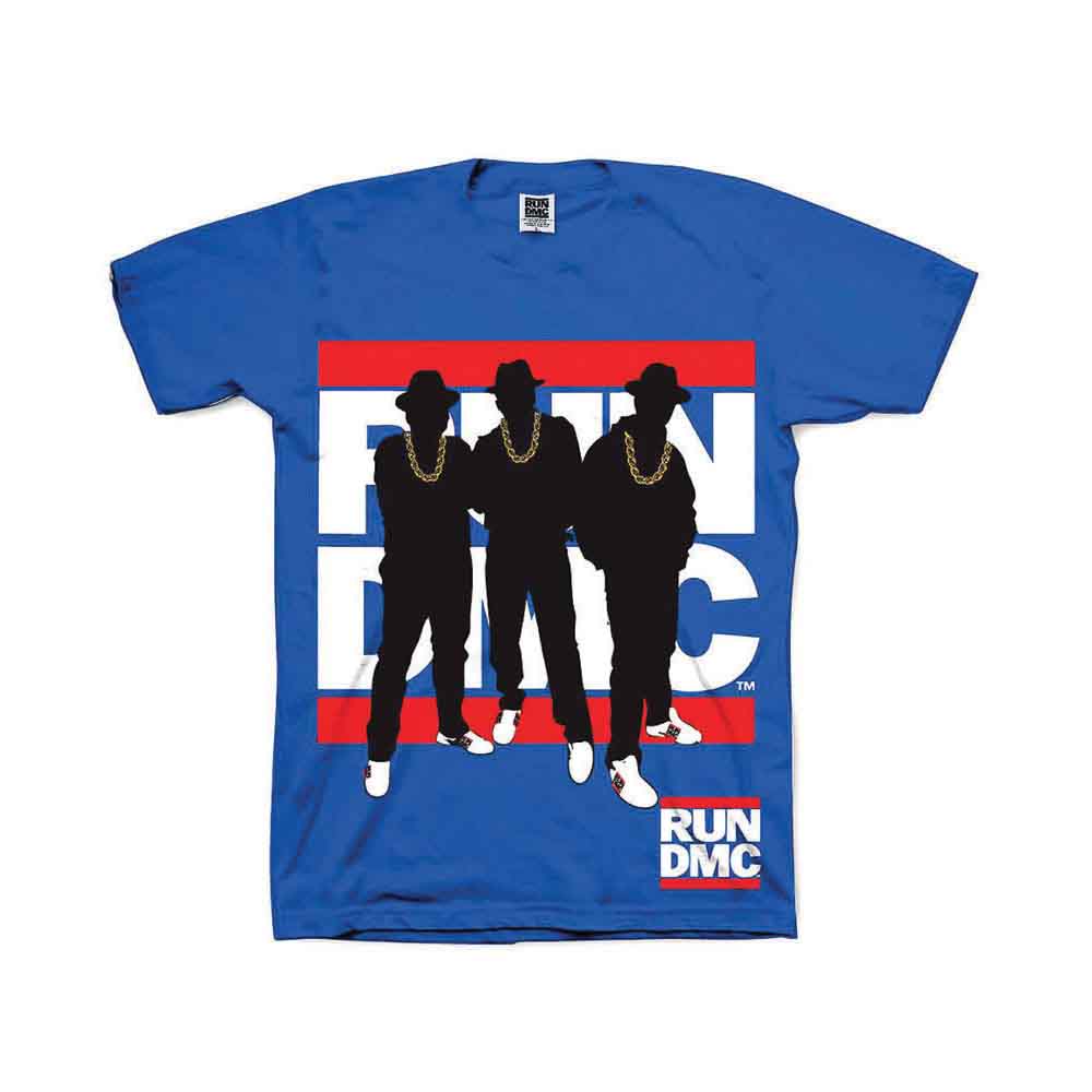 Run DMC Unisex T-Shirt: Silhouette (Royal Blue)