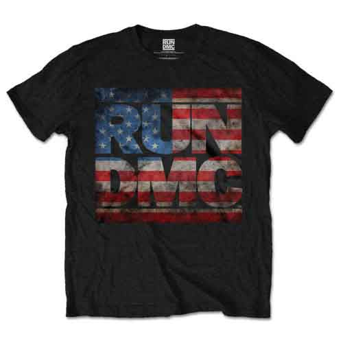 Run DMC Unisex T-Shirt: Americana Logo (Black)