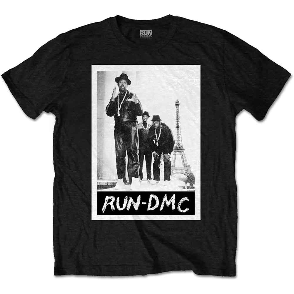 Run DMC Unisex T-Shirt: Paris Photo (Black)