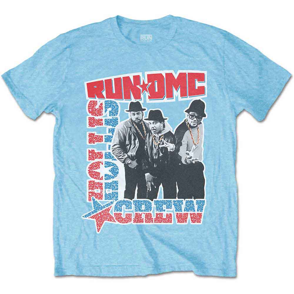 Run DMC Unisex T-Shirt: Hollis Crew (Sky Blue)