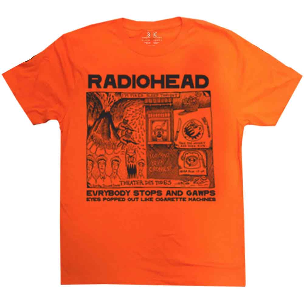 Radiohead Unisex T-Shirt: Gawps (Orange)