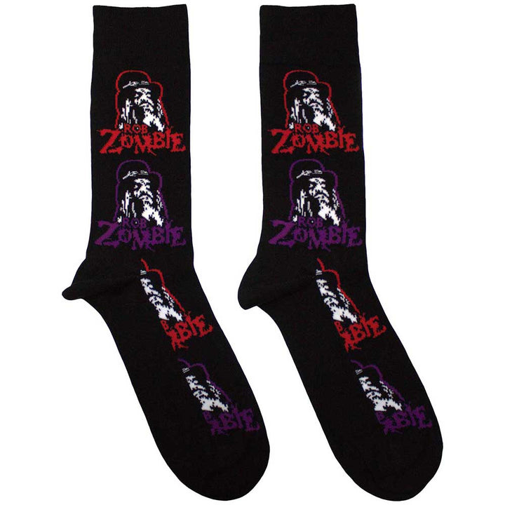 Multicolour Repeats Unisex Ankle Socks (UK Size 7 - 11) | Rob Zombie