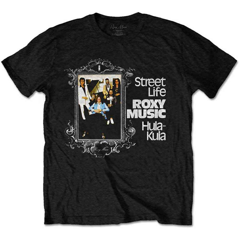 Roxy Music Unisex T-Shirt: Street Life Hula-Kula (Black)