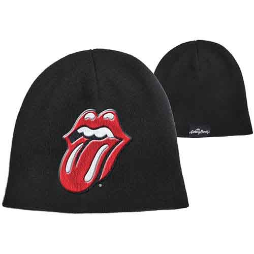 The Rolling Stones Unisex Beanie Hat: Classic Tongue (Black)