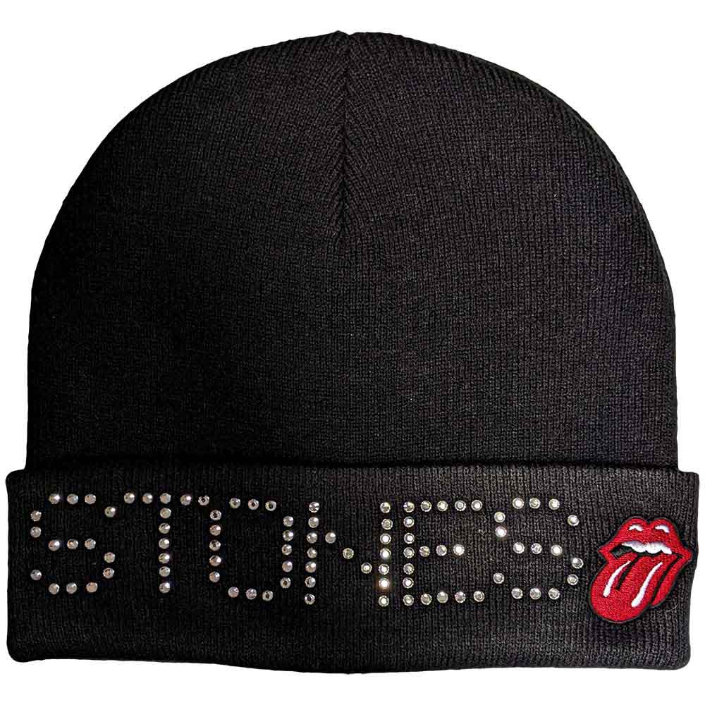 The Rolling Stones Unisex Beanie Hat: Stones Embellished (Black)