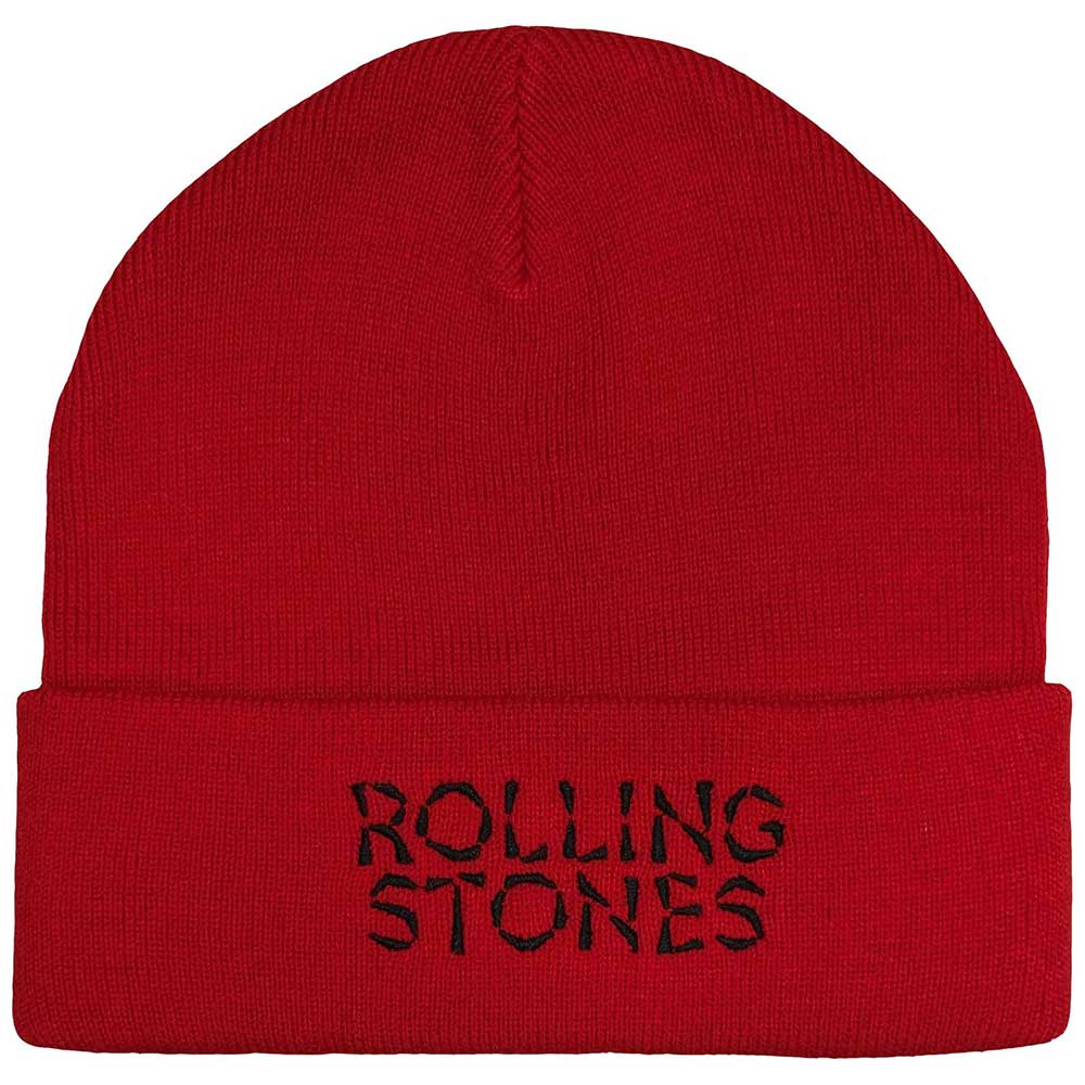 The Rolling Stones Unisex Beanie Hat: Hackney Diamonds Logo (Red)