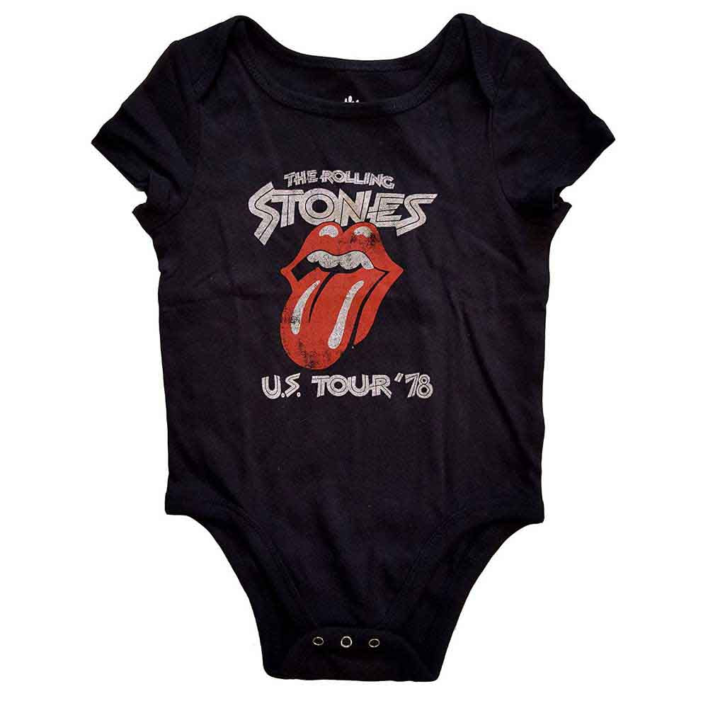 The Rolling Stones Kids Baby Grow: US Tour '78 (Black)