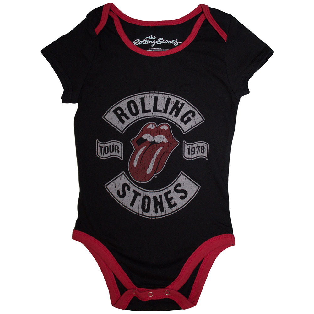 The Rolling Stones Kids Baby Grow: US Tour 1978 (Black)