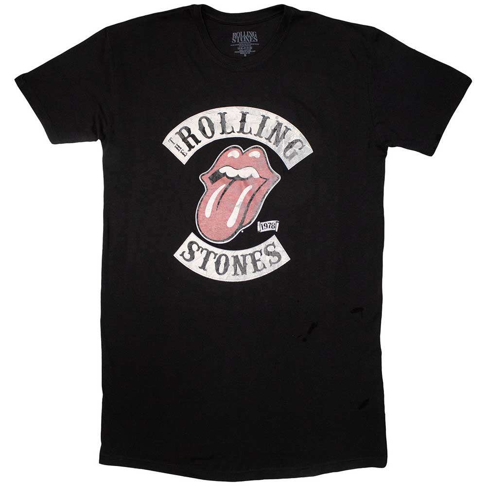 The Rolling Stones Ladies T-Shirt Dress: Tour 78 (Black)