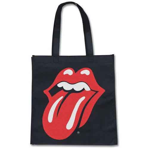 The Rolling Stones Eco Shopper: Classic Tongue (Black) (Back Print)