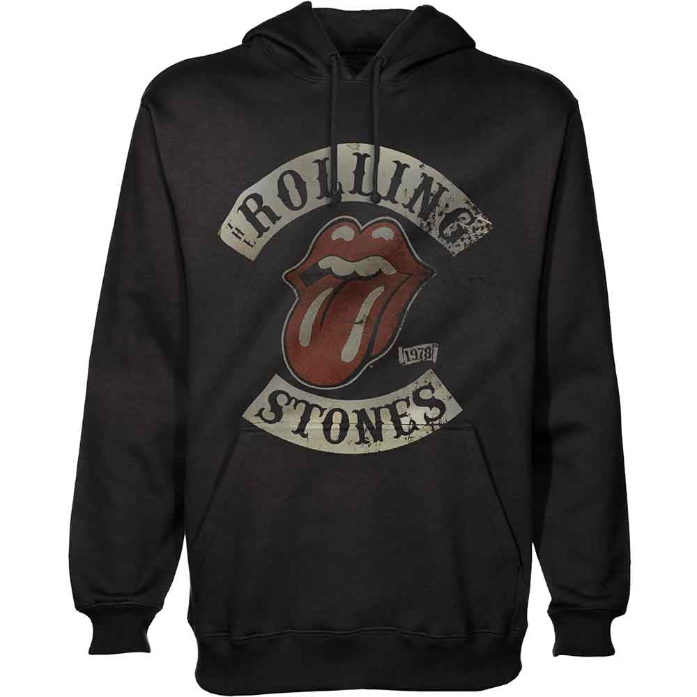 The Rolling Stones Unisex Pullover Hoodie: 1978 Tour (Black)