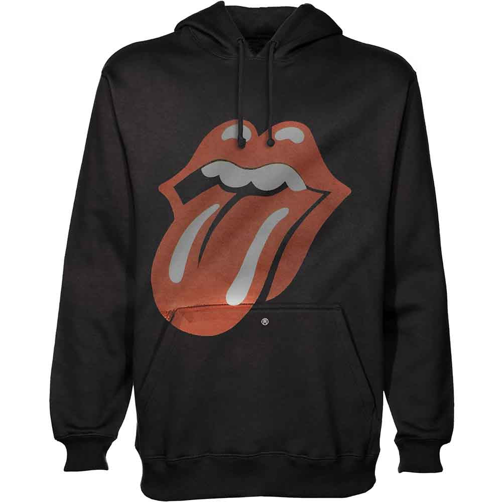 The Rolling Stones Unisex Pullover Hoodie: Classic Tongue (Black)