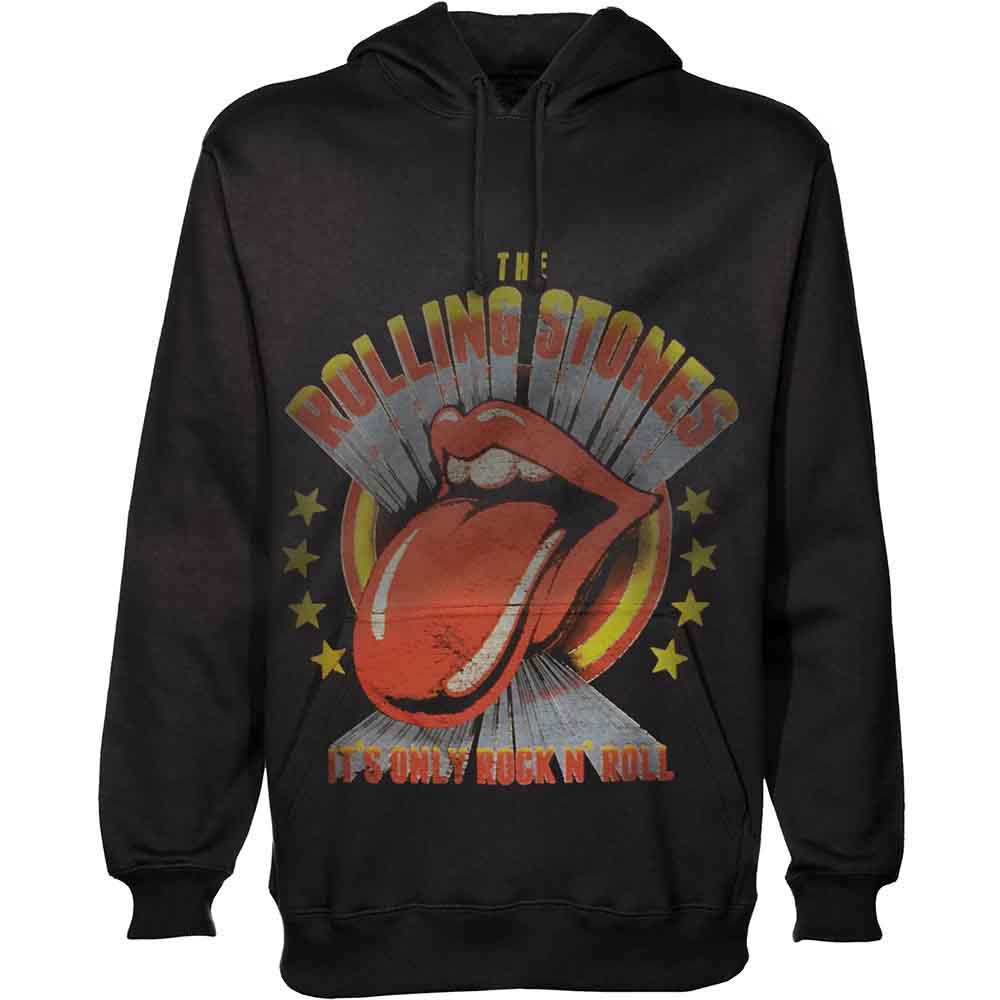 The Rolling Stones Unisex Pullover Hoodie: It's Only Rock 'n Roll (Black)